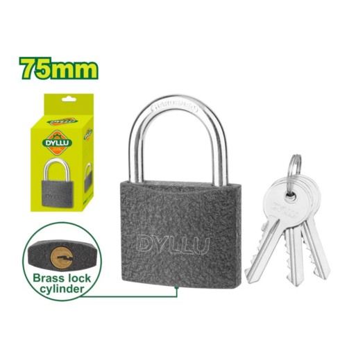 Candado de Hierro 75mm cerrojo de bronce DTPD5575 DMCMCH750 DYLLU