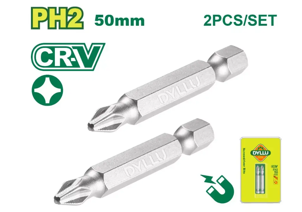 Set 2 Puntas para Atornillador PH2 x 50mm DTSV2K12 DCPMPPH25 DYLLU