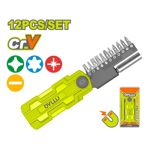 Set de puntas para atornillador 12 Pcs DTBS2601 DCPMSD110 DYLLU