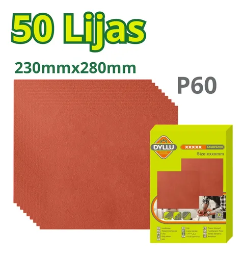 Lija 230x280mm grano 60 (50 u) DTSM2502 DCLPLI060 DYLLU