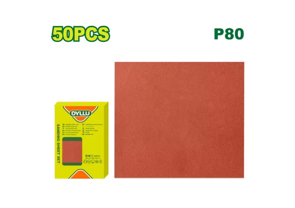 Lija 230x280mm grano 80 (50 u) DTSM2503 DCLPLI080 DYLLU