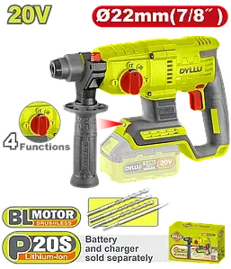 Rotomartillo SDS PLUS 22mm 20V BRUSHLESS DTLM15220 DI20RM220 DYLLU