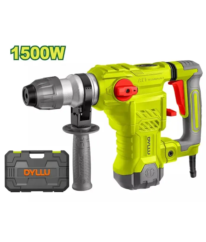 Rotomartillo SDS PLUS 1500w 5,5Joules + maletín + mechas cinceles DTRH2D32-4 DEGRRM150 DYLLU