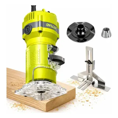 Fresadora router de palma 500w collet 6mm-1/4" 28.000rpm DTLT155001-4 DEDERP600 DYLLU