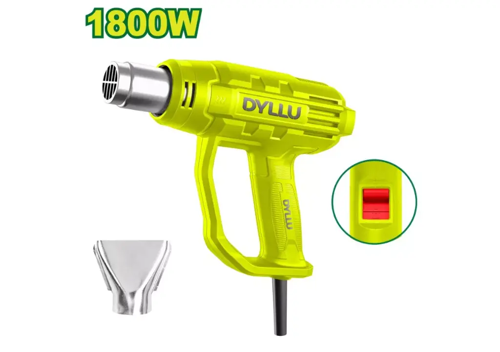 Pistola de Calor 1800w 480-560°C 250-380l/min c-boquilla DTHG1514-4 DEACPC180 DYLLU