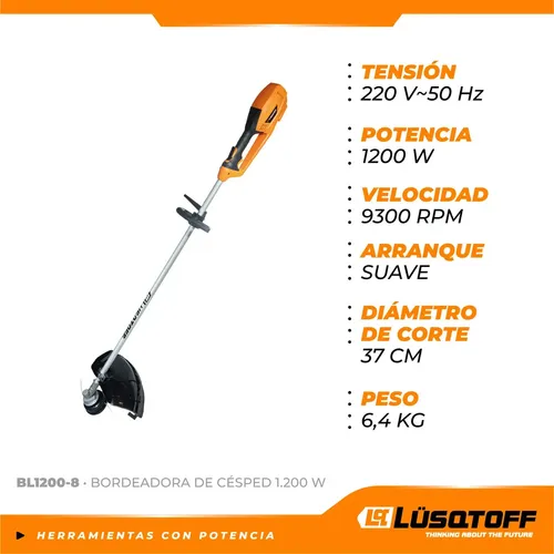 Bordeadora eléctrica PRO 1200W uso profesional BL1200-8 LUSQTOFF