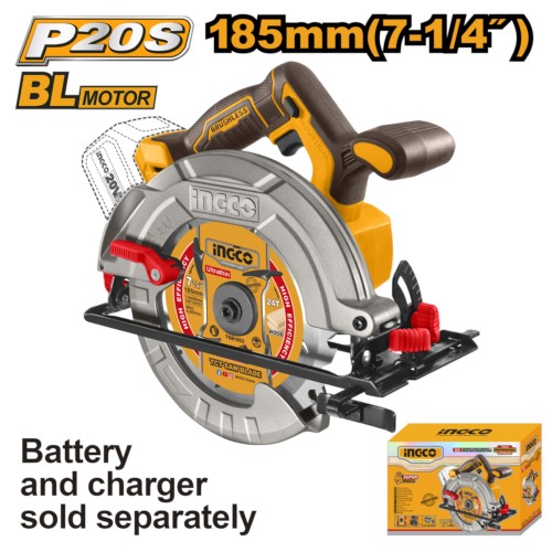 Sierra Circular 185mm 7.1/4" 20V BRUSHLESS SOLA CSLI1851 INGCO