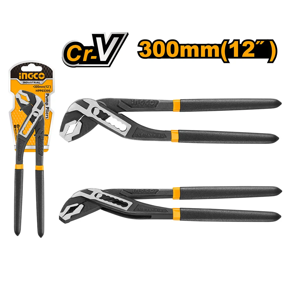 Pinza pico de loro 300mmL (12") doble cremallera CR-V HPP03300 INGCO