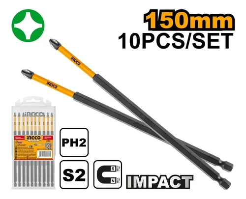 Punta PH2 x 150mmL magnética Alto Impacto UNITARIO SDBIM11PH263 INGCO