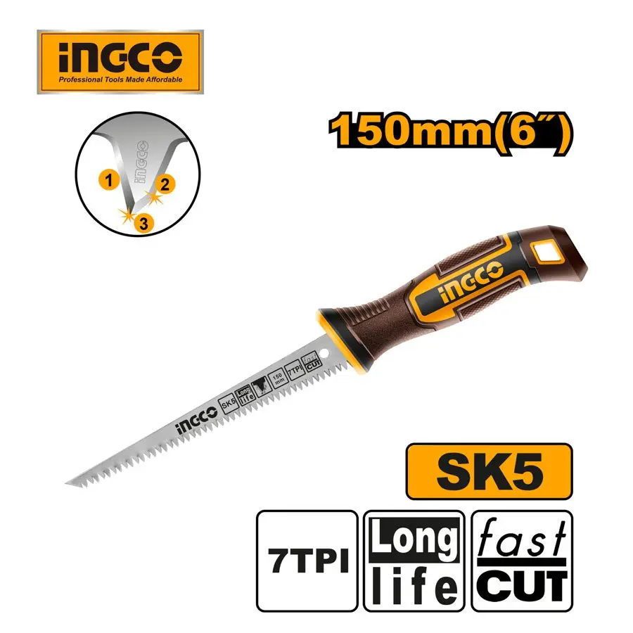 Serrucho p-yesero 150mmL (10") c-punta p-Durlock HWBSW68 INGCO