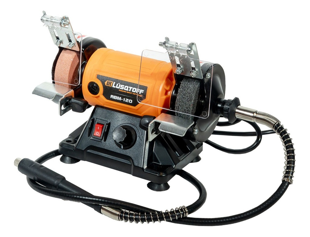 Amoladora de banco multifunción 120W + tripa y acc ABM-120 LUSQTOFF