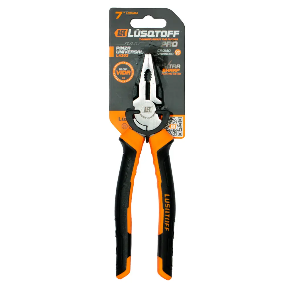 Pinza universal electricista 7" (180MM) Profesional L4202 LUSQTOFF