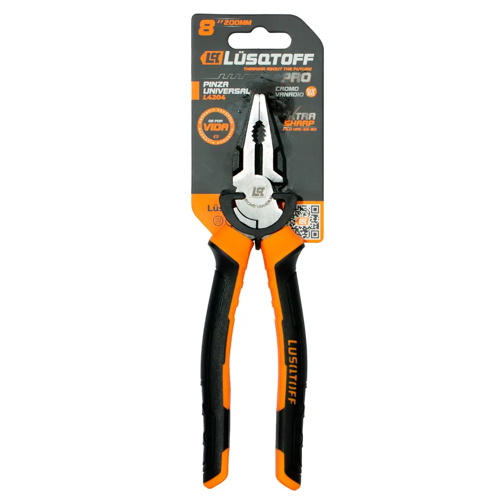 Pinza universal electricista 8" (200MM) Profesional L4204 LUSQTOFF