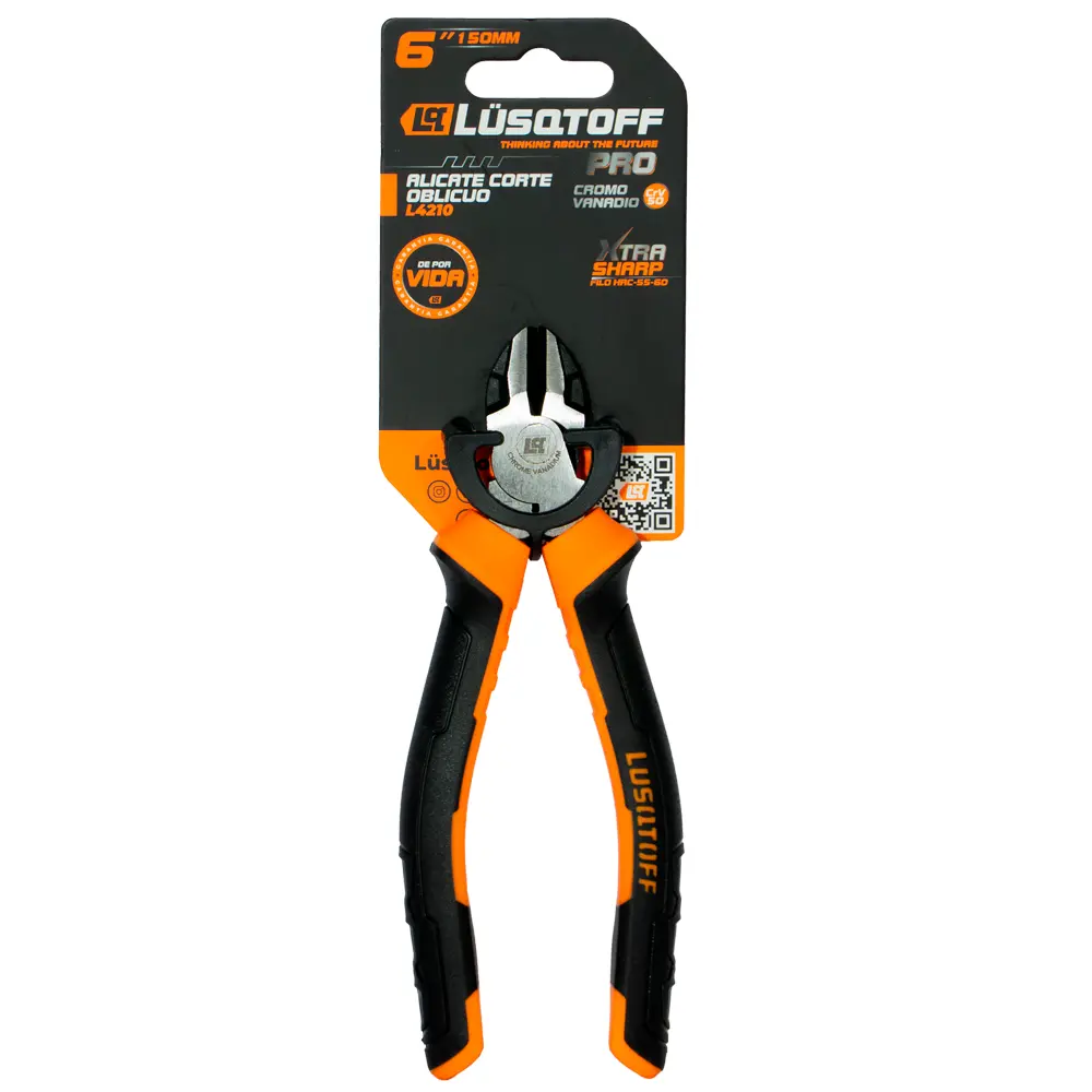 Alicate corte oblicuo 150mm (6") Profesional L4210 LUSQTOFF