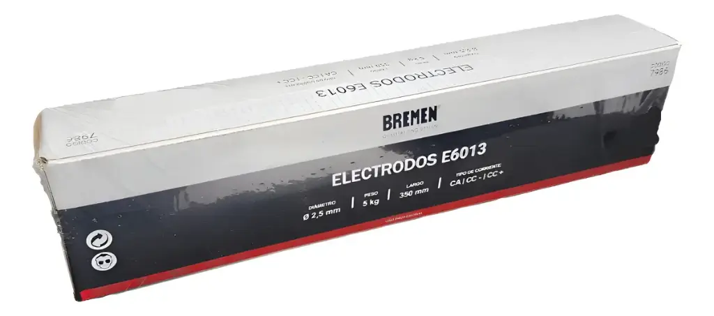 Electrodo E7018 3.2mm x 350mm básico punta verde x 5 Kgr 7990 BREMEN