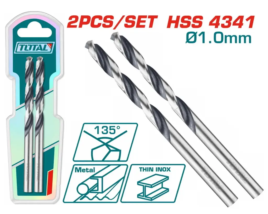 Mecha cilindrica HSS 4341 1.0mm (blister x 2u) INDUSTRIAL TAC1200014 ZMHI4310M TOTAL
