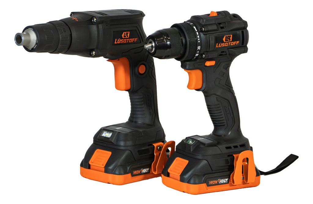 Taladro-ator 18V Brushless TAL60-9B + Atornillador durlock 18V Brushless AITL32-9B + 2 baterías 2.0A Maletín Cargador KTAL2-9BK LUSQTOFF