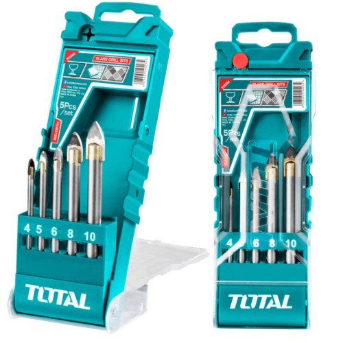 Set de 5 Mechas para Vidrio HEX INDUSTRIAL TACSD7256 ZMVIH0S05 TOTAL