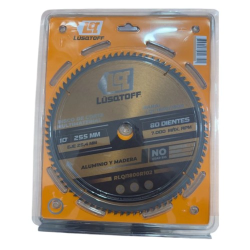 Hoja sierra 255mm 10" multimaterial 80 dientes widia RLQI1800R102 LUSQTOFF