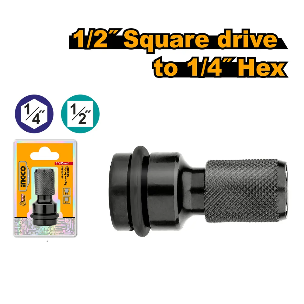 Porta punta adaptador p-Llave Impacto a Atornillador Impacto 1/4" ABH60501 INGCO