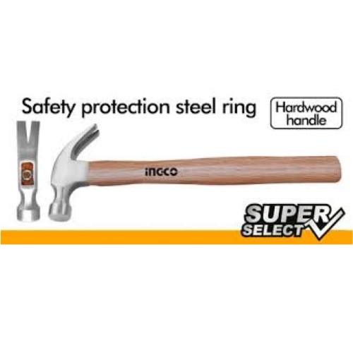 Martillo galponero 16Oz/450G forjado mango madera HCH0416 INGCO