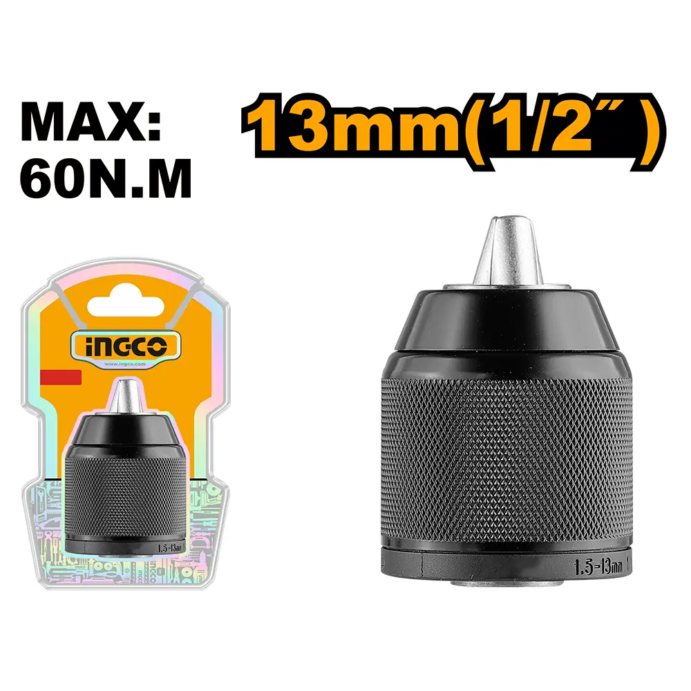 Mandril metálico autoajustable 13mm rosca 1/2" Max:60nm KC13201 INGCO