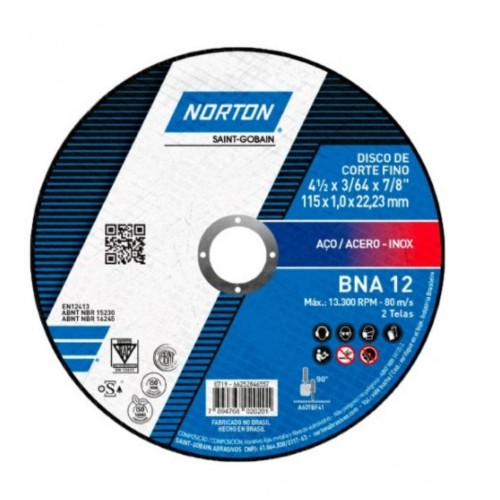 Disco corte OA D115  E1,6 p-metal BNA NORTON