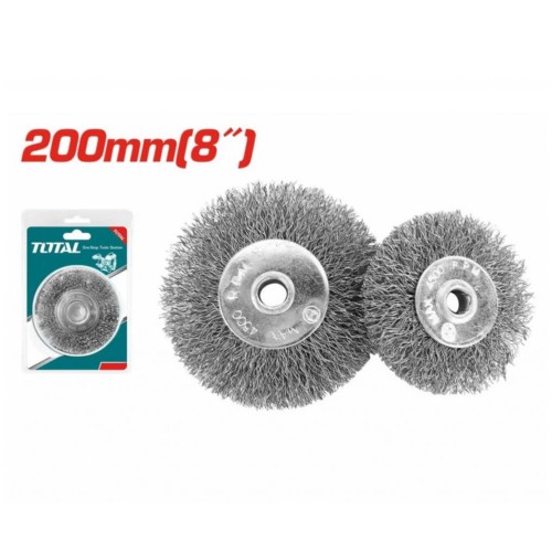 Cepillo Plano de Acero Rizado 200mm para Amoladora banco ZCP0A200A TAC36081 TOTAL