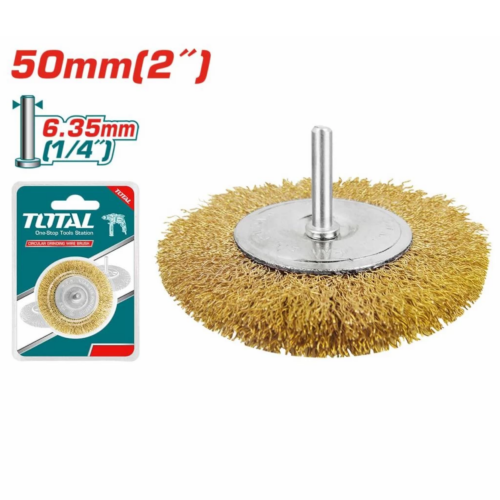 Cepillo Plano de Bronce Rizado 50mm para Taladro TAC34021 ZCP0T050B TOTAL