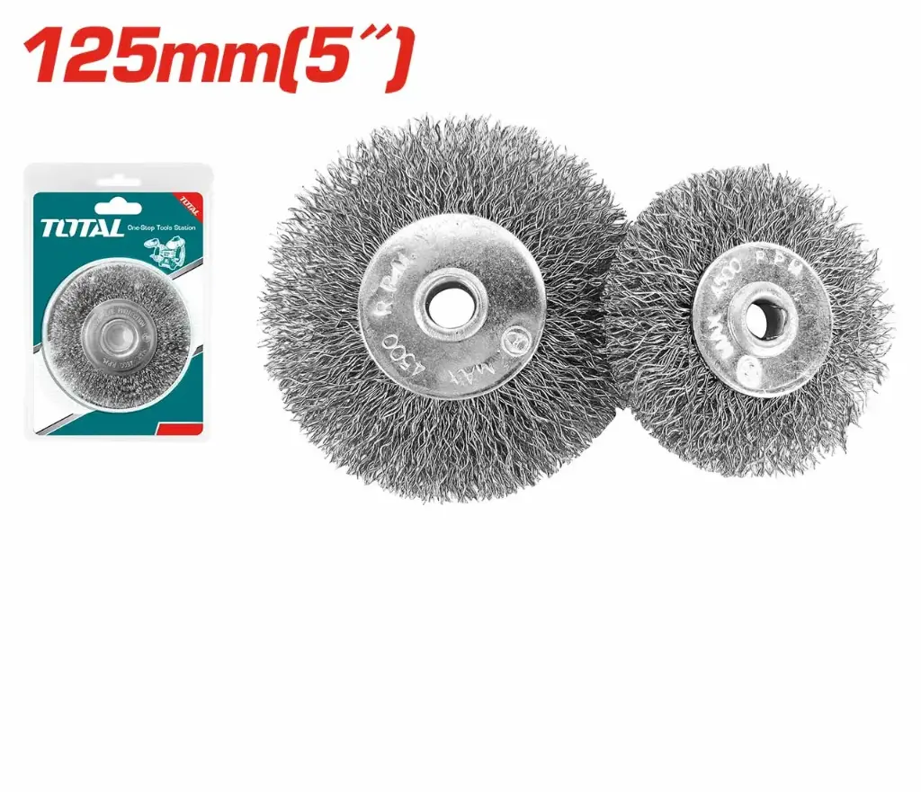 Cepillo plano de acero rizado 125mm para amoladora banco TAC36051 ZCP0A126A TOTAL