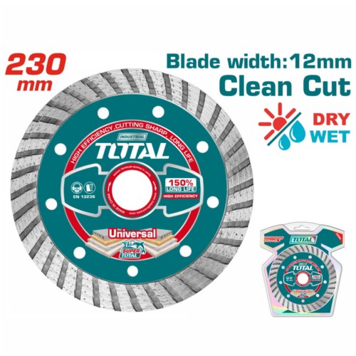 Disco Diamantado Turbo 230x22.2mm INDUSTRIAL TAC2132301 ZDDIT2300 TOTAL