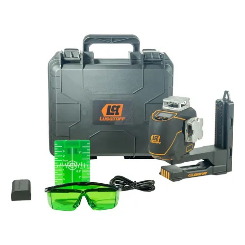 Nivel láser verde 40mts 360° bat litio + soporte + anteojos + receptor NV20L-9 LUSQTOFF