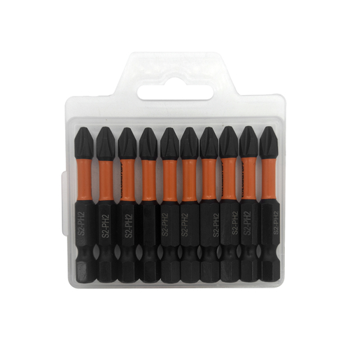 Puntas Phillips PH2 x 50MM Hexagonal ALTO IMPACTO blister x 10un  PPH250L-9 LUSQTOFF