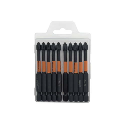Puntas Phillips PH2 x 75MM Hexagonal ALTO IMPACTO BLISTER X10UN PPH275L-9 LUSQTOFF
