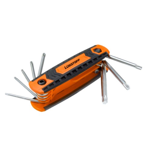 Juego De 8 Llaves Torx navaja Acero Cromo Vanadio Plateado L6958 LUSQTOFF