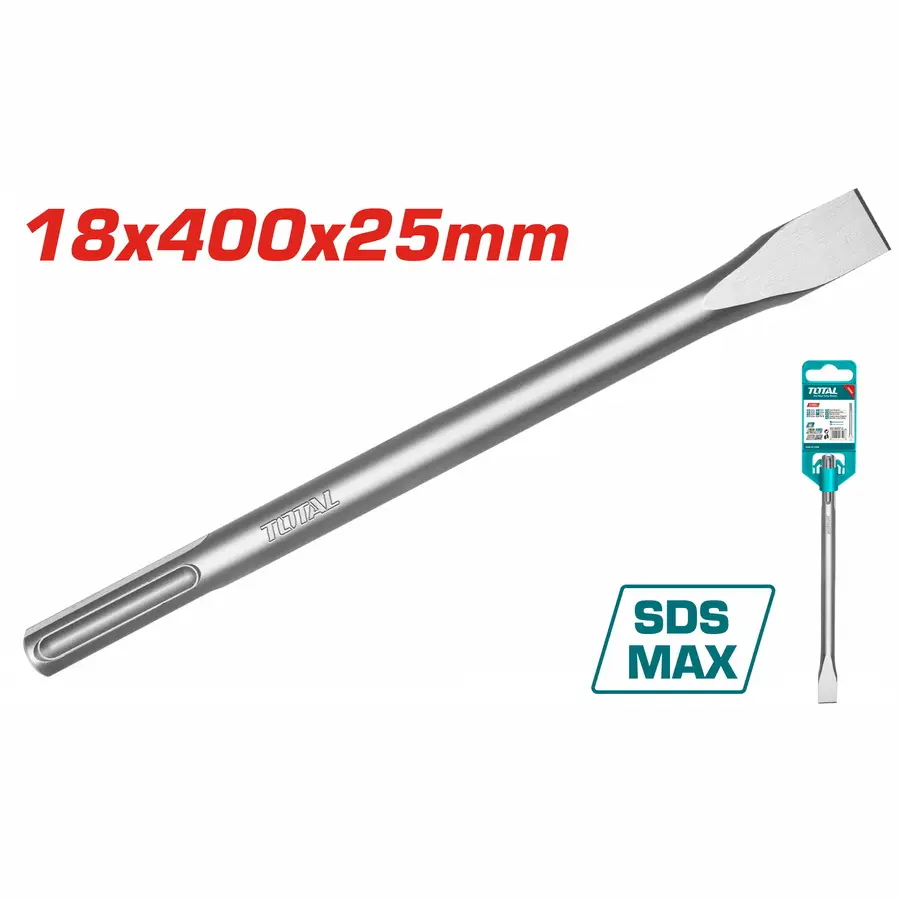 Cincel plano SDS MAX 25mm x 400mmL ZCI0PM250 TAC15221821 TOTAL