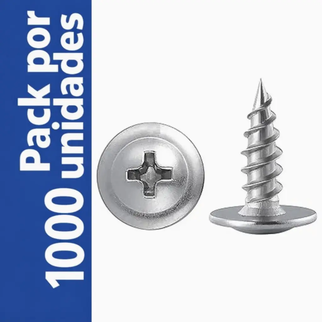 Combo x 1.000 Tornillo autoperforante c-Flangeada #8x19mmL p-aguja r-Phil FB 143FLA0000P0019 65.PAFL.8.19