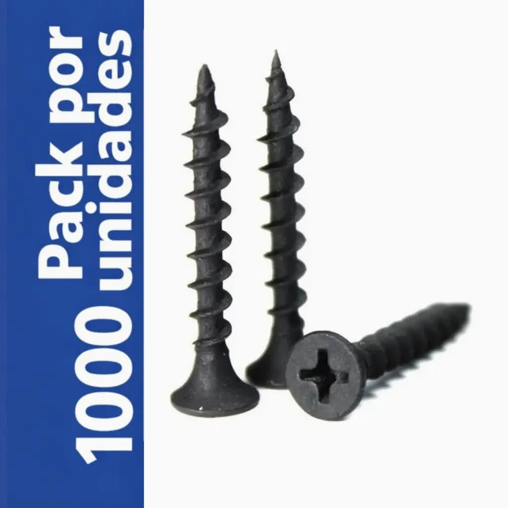 Combo x 1.000 Tornillo autoperforante c-Trompeta #6x 38mmL p-aguja Madera Rosca gruesa FB 142RAT0000M0038 69.6.38