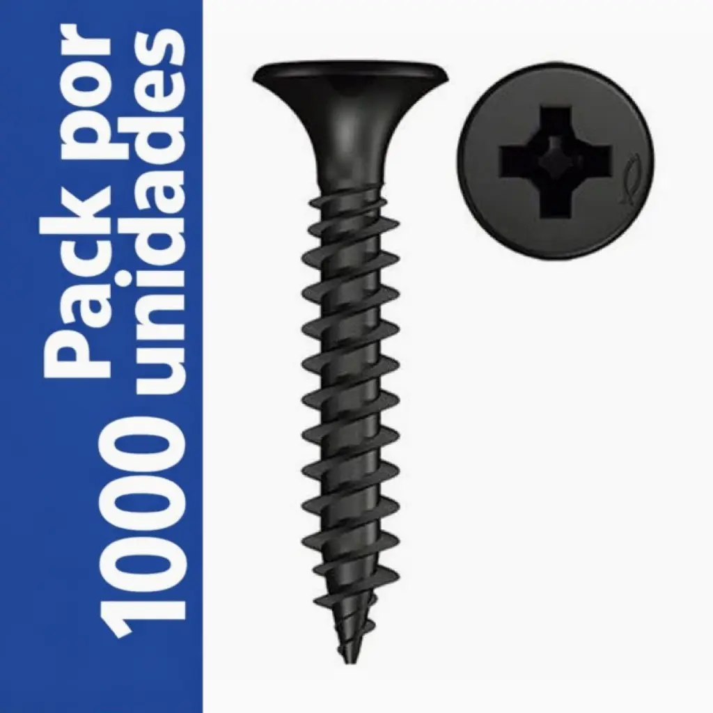 Combo x 1.000 Tornillo autoperforante c-Trompeta #6x 32mmL p-aguja Durlock Rosca fina FB 141RFT0000M0032 65.PAF.6.32