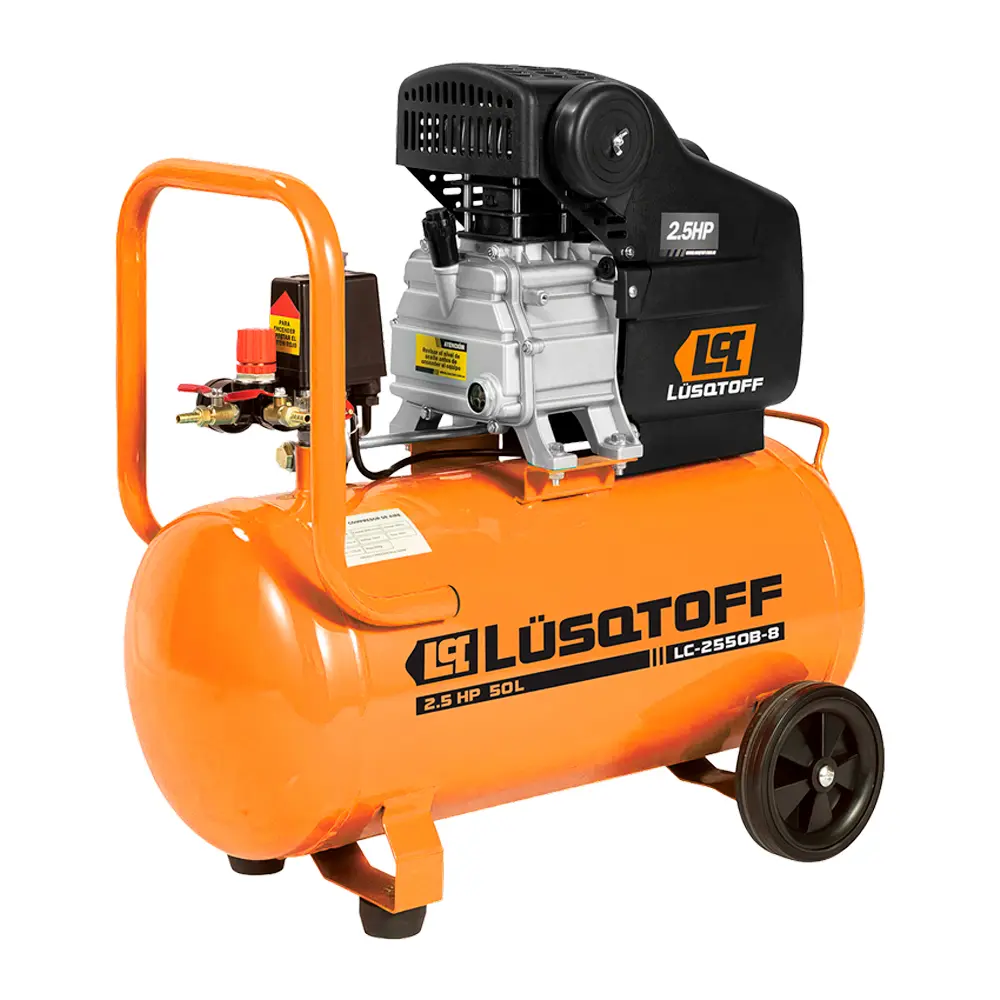 Compresor de aire 50 litros 2.5 HP 2 canillas LC2550B-8 LUSQTOFF