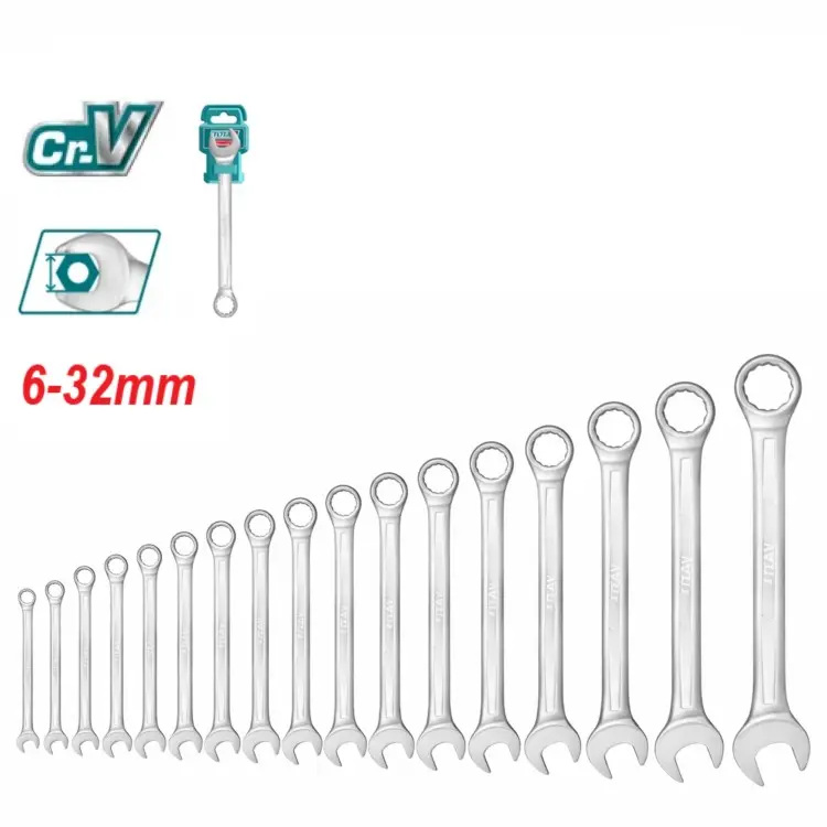 Llaves combinadas Juego 18 piezas 6-7-8-10-11-12-13-14-15-16-17-19-21-22-24-27-30-32 TOTAL