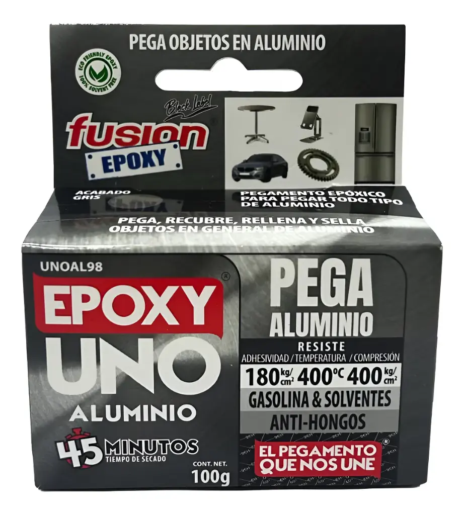 Adhesivo Epoxy Uno Uso General Aluminio X 100 Gr  FUADSASA3928 FUSION EPOXY