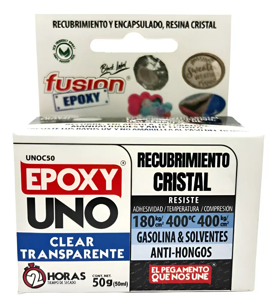 Adhesivo Epoxy Uno Uso General Clear X 50 Gr  FUADSASA3925 FUSION EPOXY