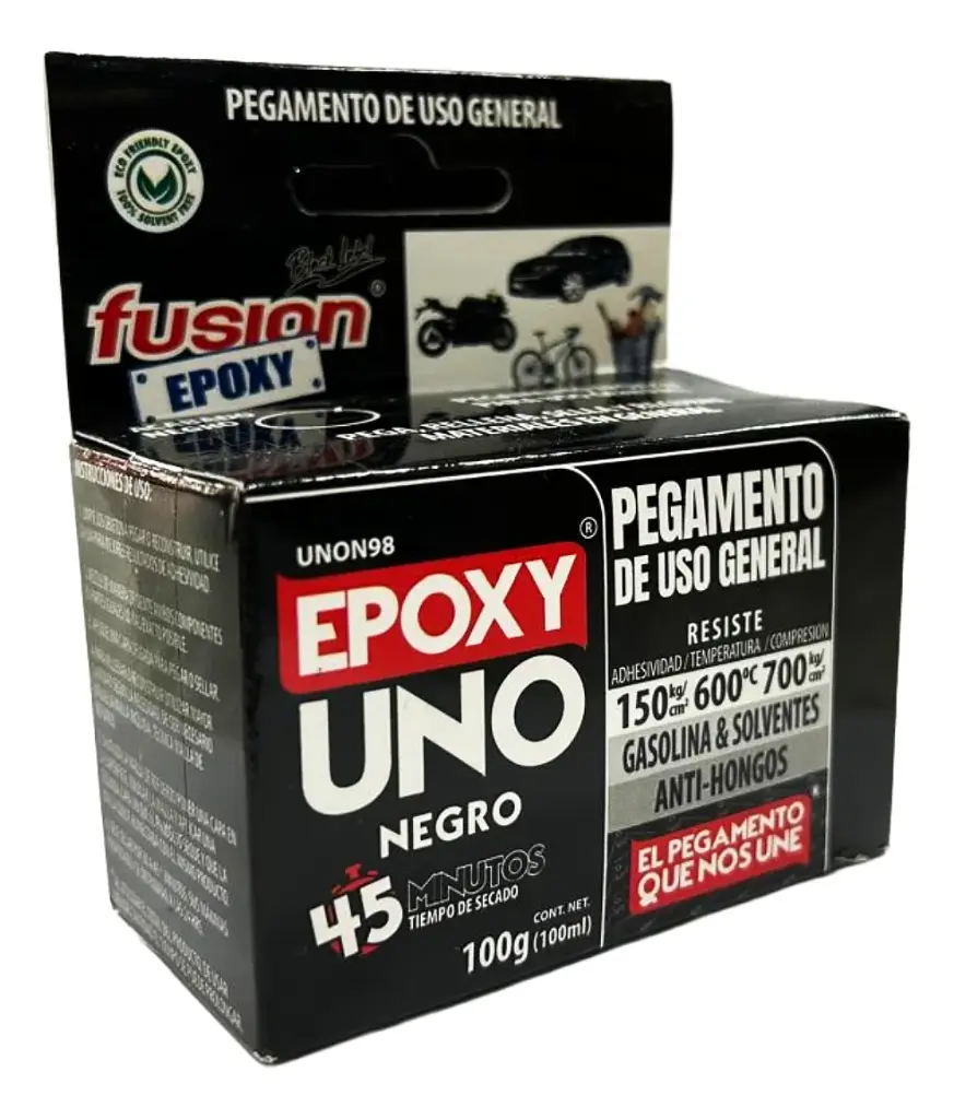 Adhesivo Epoxy Uno Uso General Negro X 100 Gr  FUADSASA3922 FUSION EPOXY
