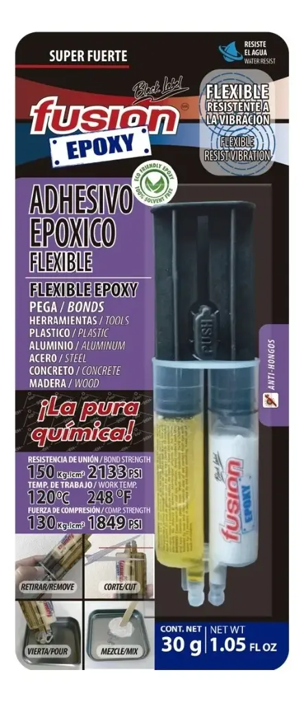 Adhesivo Epoxy liquido Jeringa Flexible X 30 Gr  FUADSASA3920 FUSION EPOXY