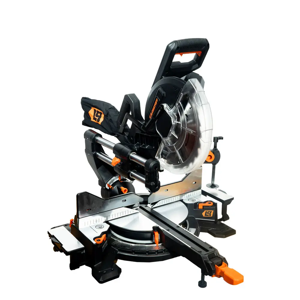 Ingletadora telescópica D255 10" 2400W 4200rpm mesa extensible + 2 hojas madera y aluminio LQI2400-9 LUSQTOFF