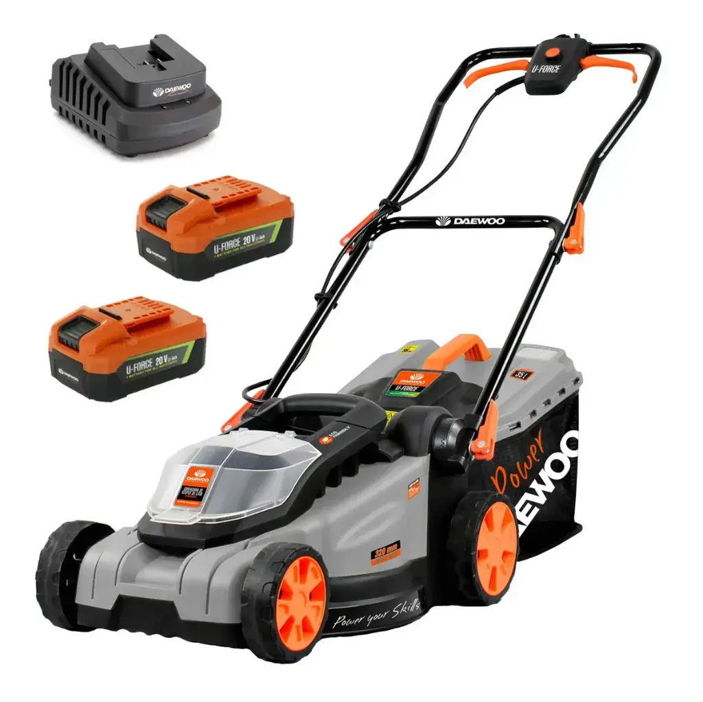 Cortadora de cesped inalámbrica 320mm + 2 baterías 20V 4.0A+bolsa 35lts DLM4040LI DAEWOO