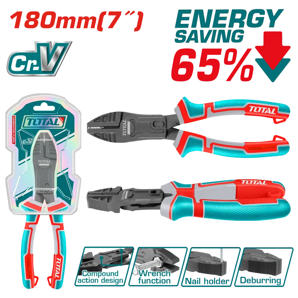 Pinza electricista  180mmL (7") universal INDUSTRIAL THTC510706 XPIIAC180 TOTAL