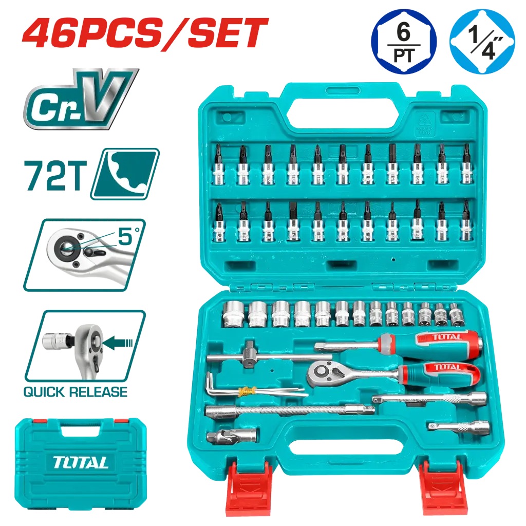 Bocallaves Juego    1/4" 46p c-acces THT141462 XCHI04510 TOTAL