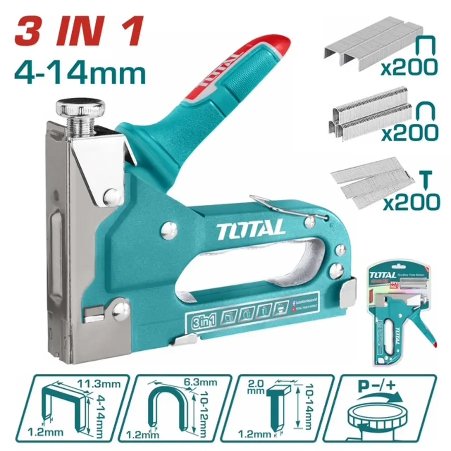 Grapadora (engrapadora, engrampadora)  4-14mm manual 3 en 1 THT31143 XEN011460 TOTAL